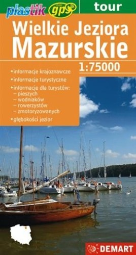 Wielkie Jeziora Mazurskie mapa Turystyczna 1:75000