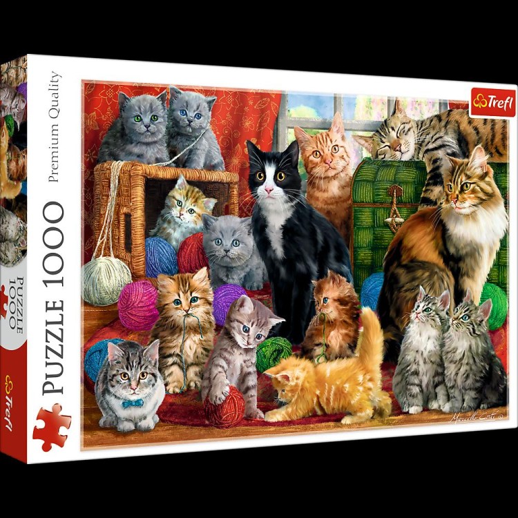 Puzzle 1000 Kocie spotkanie TREFL