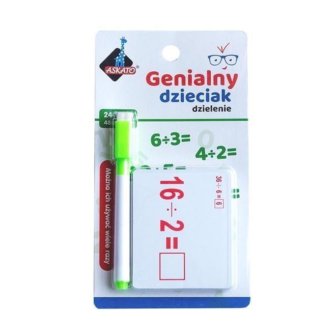 Genialny dzieciak - fiszki matematyczne dzielenie
