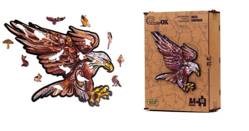 Puzzle drewniane eko 68 Orzeł karpacki A4
