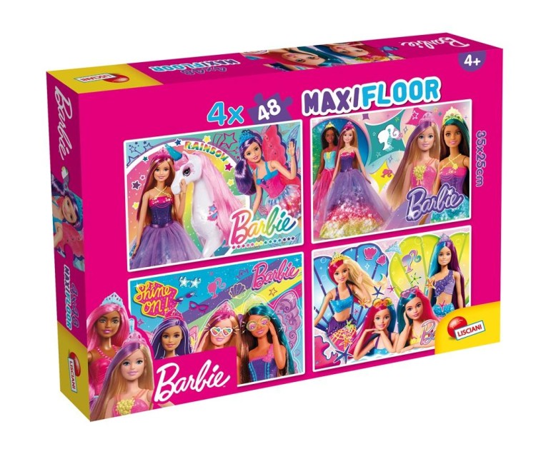 Barbie. Puzzle dwustronne Maxi 4x48 el.