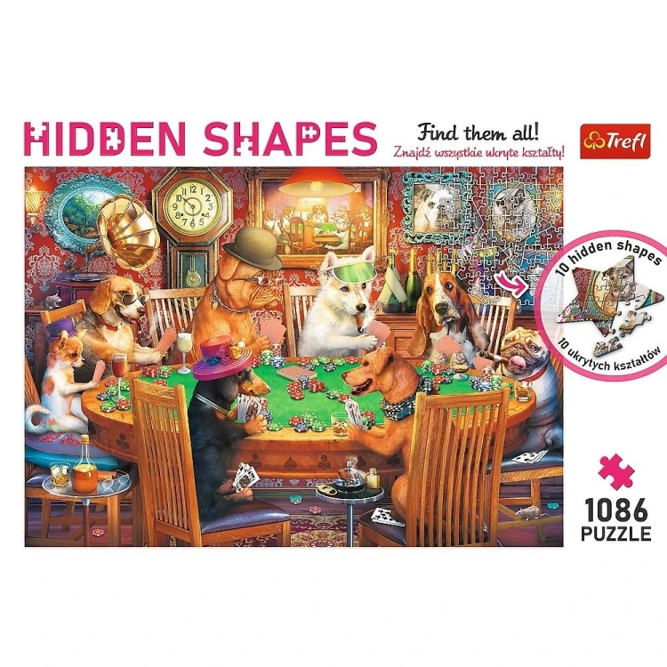 Puzzle 1086 Hidden Shapes - Wieczór gier