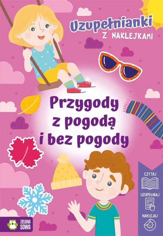Uzupełnianki z naklejkami. Przygody z pogodą...