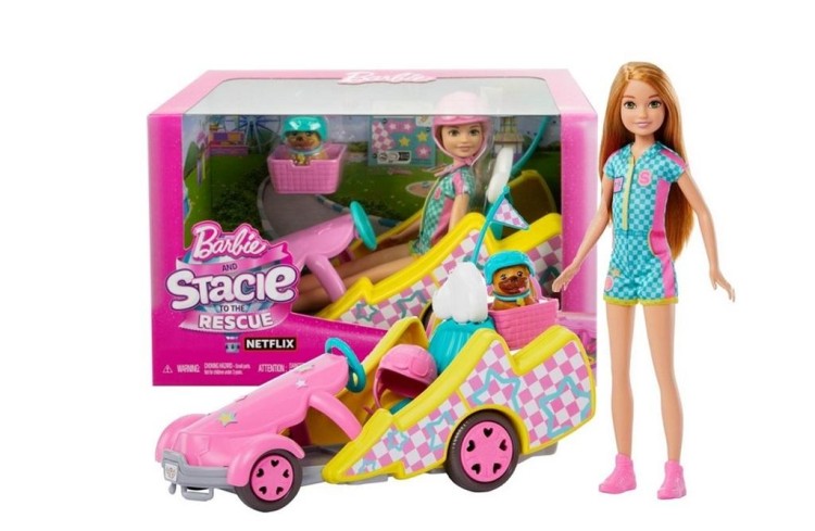 Barbie Gokart Stacie pojazd filmowy i lalka HRM08