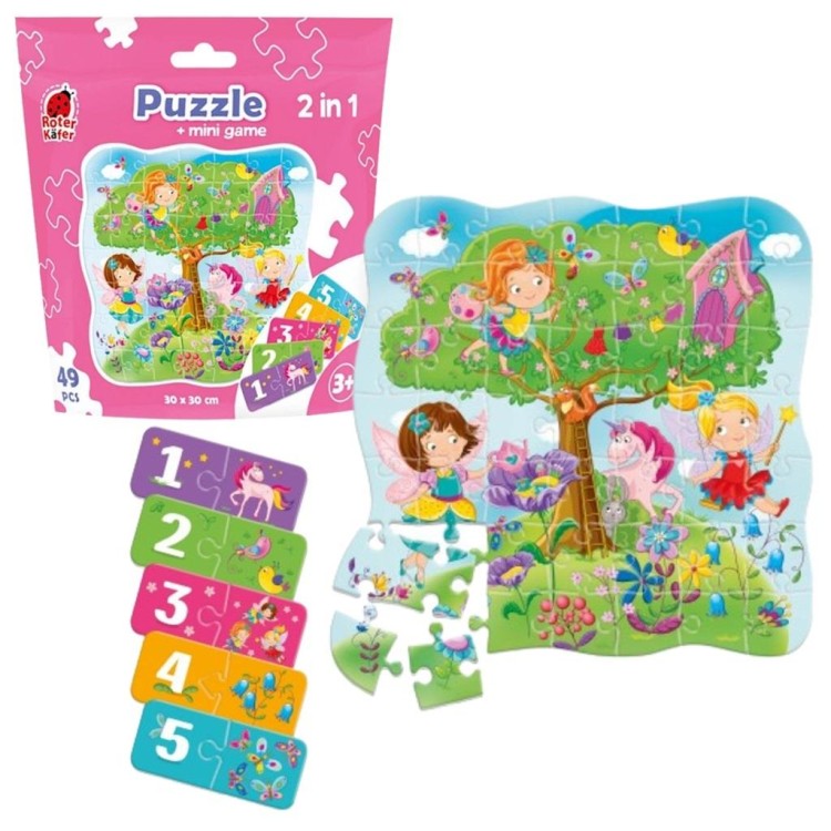 Puzzle 2w1 Wróżki 49el
