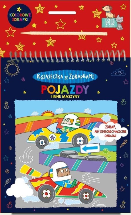 Książeczka ze zdrapkami - pojazdy i inne maszyny