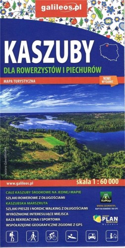 Mapa - Kaszuby dla rowerzystów i piechurów
