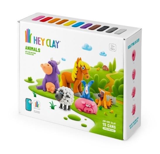 Hey Clay - Zestaw Zwierzęta 15el