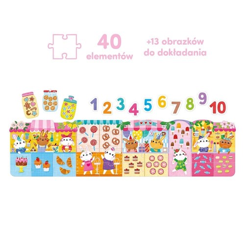 CzuCzu Puzzle Cyfry Króliczki 3+4+