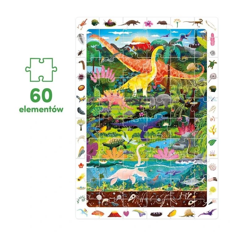 CzuCzu Obserwacyjne puzzle Dinozaury 4+