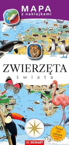 Mapy z naklejkami. Zwierzęta świata