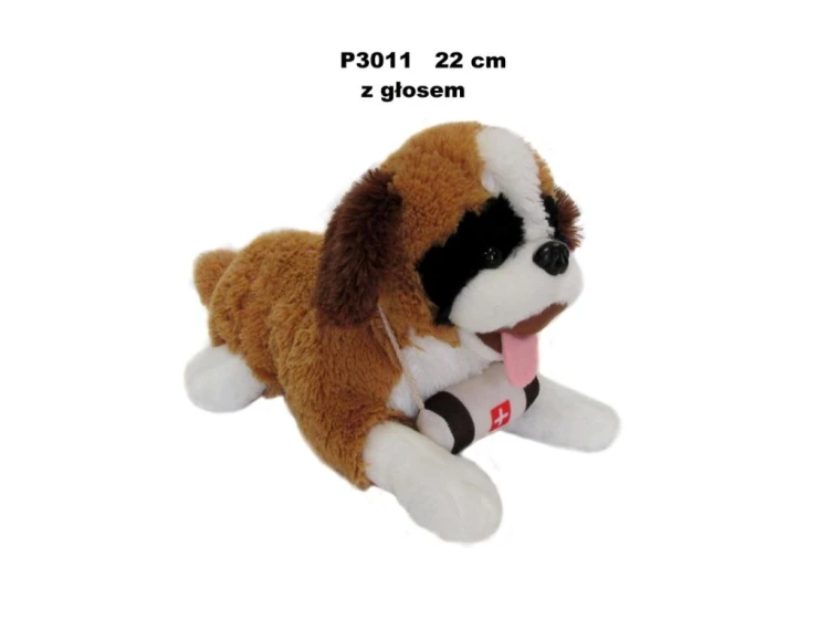Pies bernardyn z głosem 22cm MIX