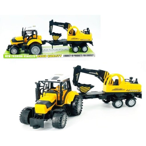 Traktor z koparką