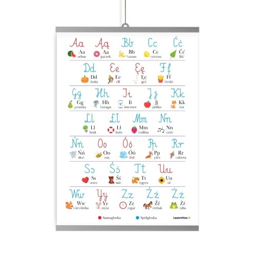 Plakat edukacyjny - alfabet litery polskie B2