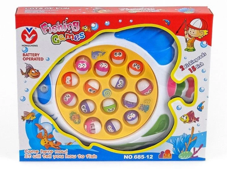 Rybki z wędką na baterie