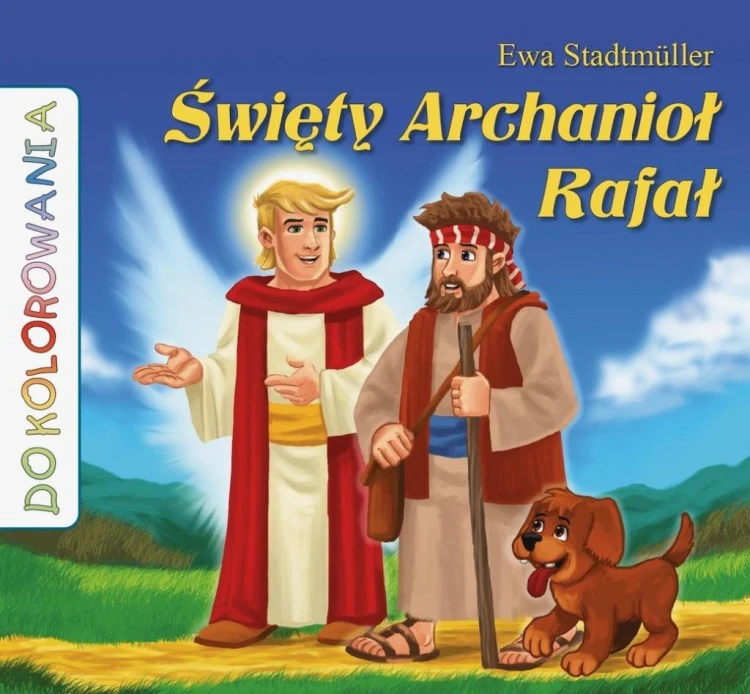 Święty Archanioł Rafał - kolorowanka