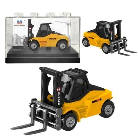 Wózek widłowy metalowy żółty 1:80