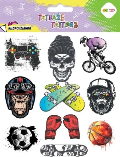 Tatuaże zmywalne Be Cool HAPPY COLOR