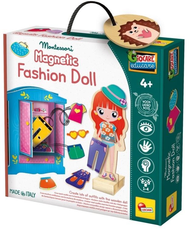 Montessori Baby Wood - Magnetyczna lalka
