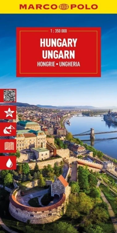Mapa drogowa Węgry 1:350 000