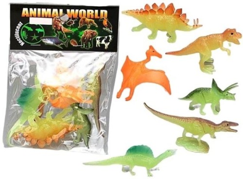Zestaw dinozaurów świecących w ciemności