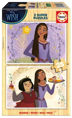 Puzzle drewniane 2x25 Życzenie