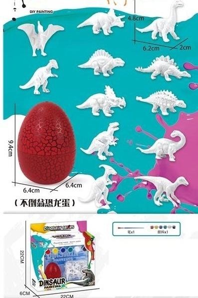 Dinozaur do malowania w jajku
