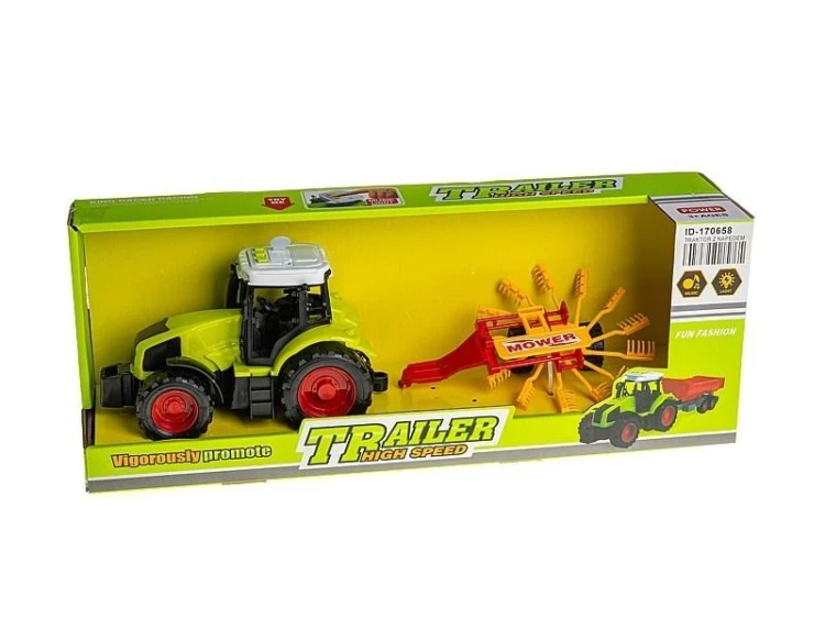 Traktor z maszyną rolniczą z napędem na koło