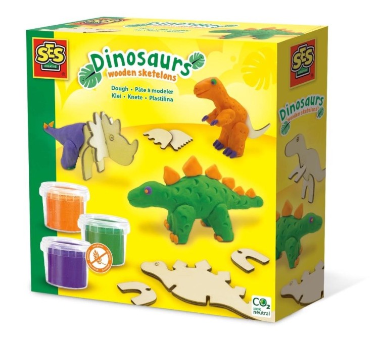 Ciasto masa Drewniane dinozaury