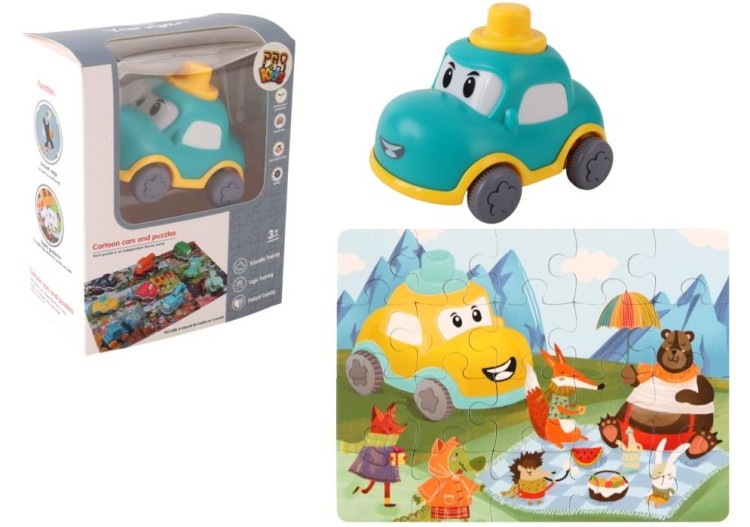Auto puzzle przygoda drogowa samochodzik