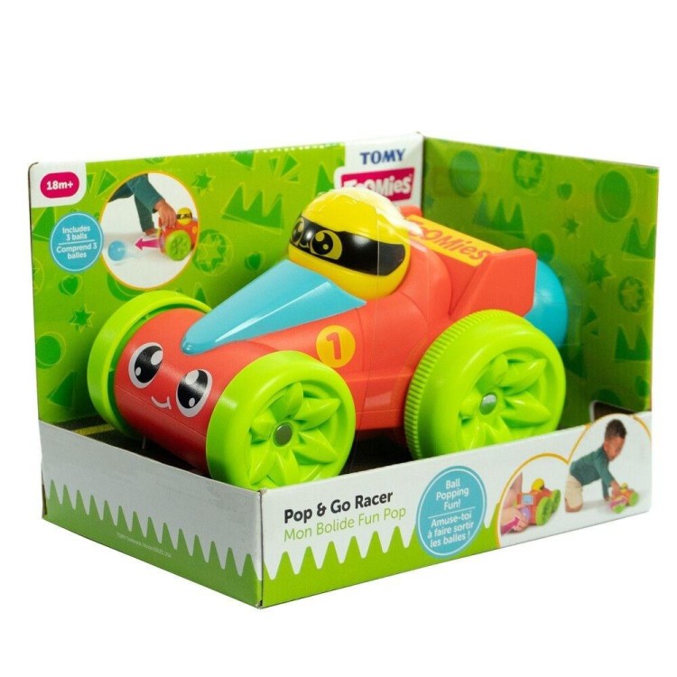 Toomies piłeczkowa wyścigówka czerwona Pop&Go TOMY
