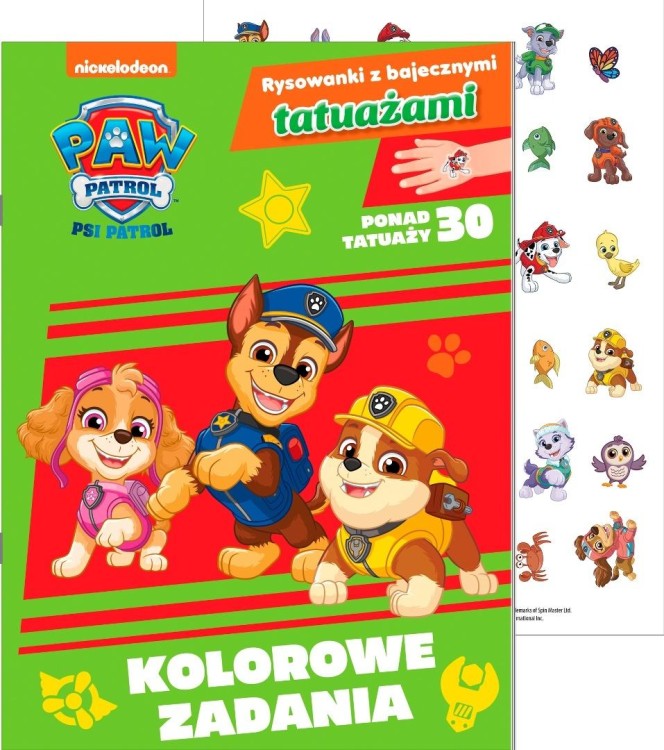 Psi Patrol. Rysowanki z bajecznymi tatuażami