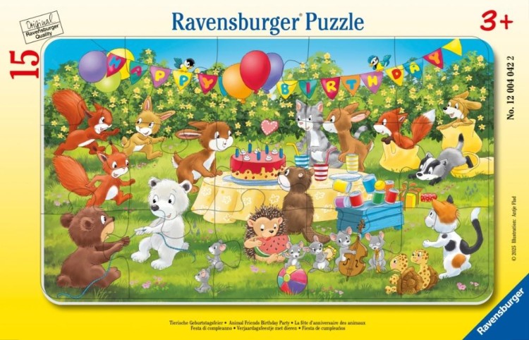 Puzzle dla dzieci 2D w ramce: Przyjęcie urodzinowe