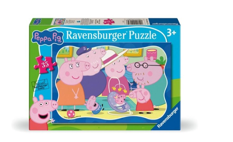 Puzzle dla dzieci 2D: Siostrzyczka Peppy 35el