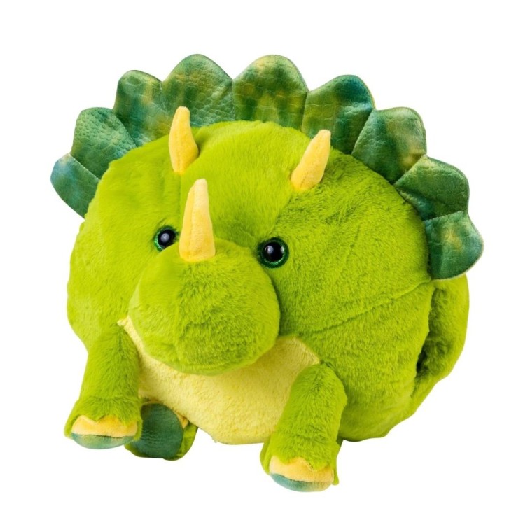 Poduszka dinozaur i pluszowy ogrzewacz do dłoni