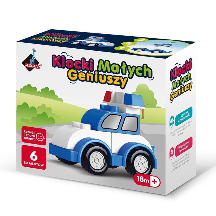 Klocki małych geniuszy Autko 6el