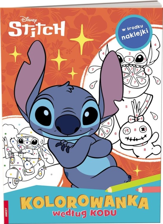 Kolorowanka według kodu. Disney Stitch