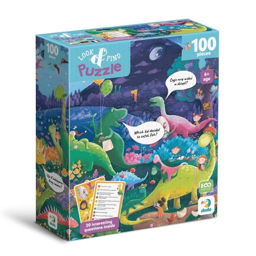 Puzzle 100 Look&Find Kraina dinozaurów