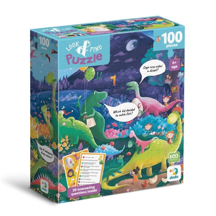 Puzzle 100 Look&Find Kraina dinozaurów
