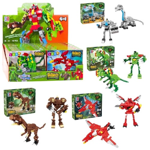 Klocki konstrukcyjne Dinozaur robot 2w1 MIX
