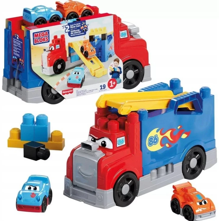 Mega Bloks Build&Rig Race Ciężarówka + autka
